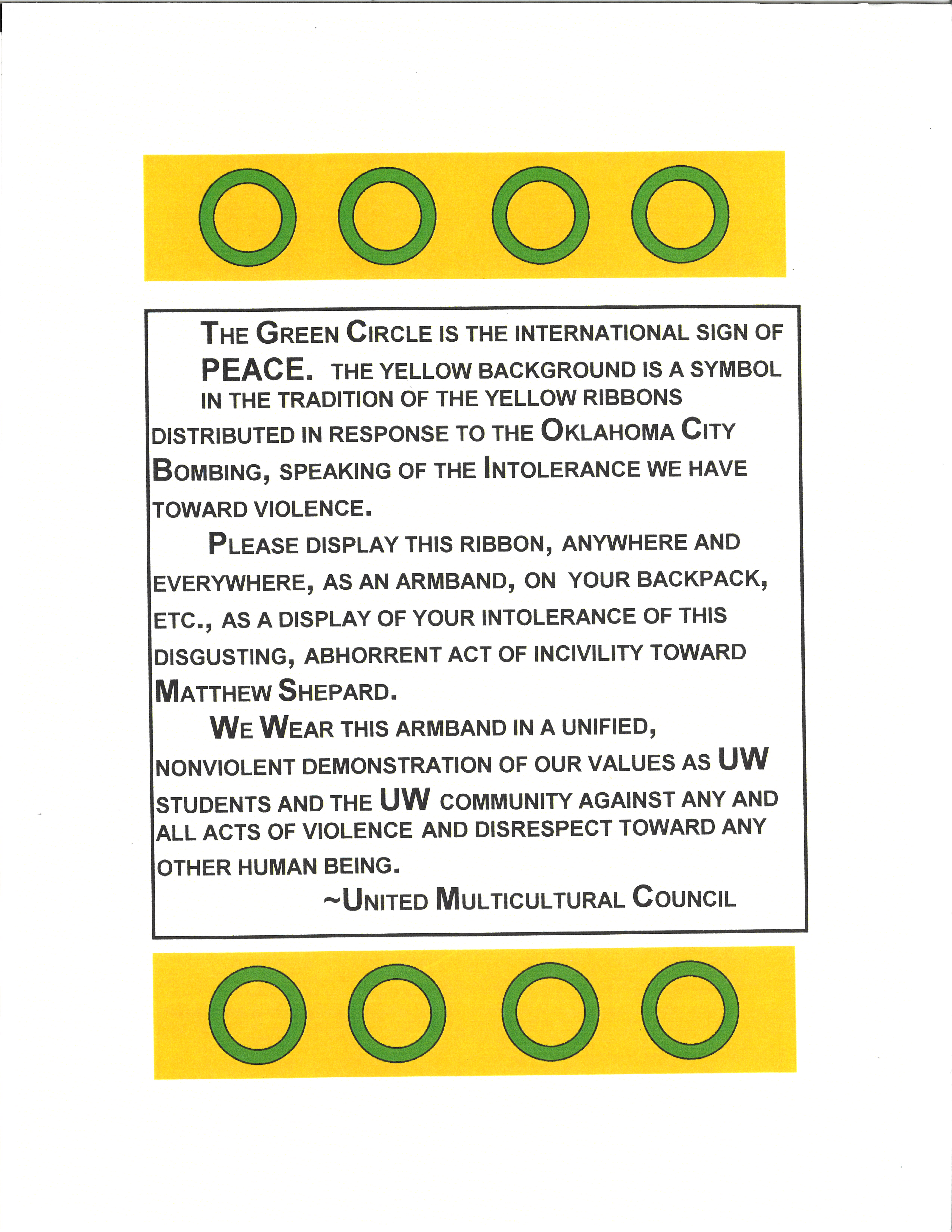 Flyer from the United Multicultural Council at the University of Wyoming