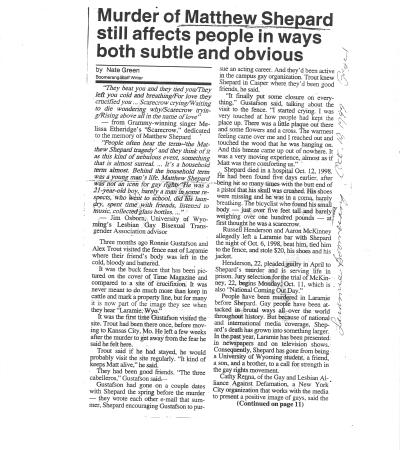  Laramie Boomerang newspaper article