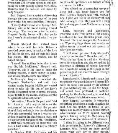 Laramie Boomerang newspaper article